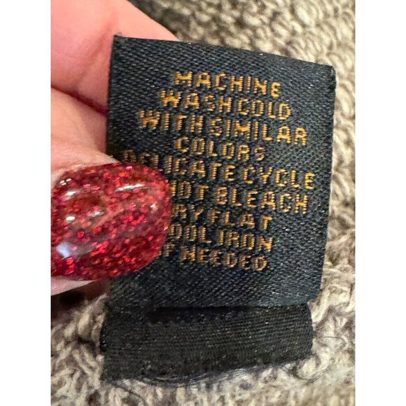 Bask Sweater Women Small Brown Ivory Knit Collared Snap Long Line Cardigan - Picture 9 of 10